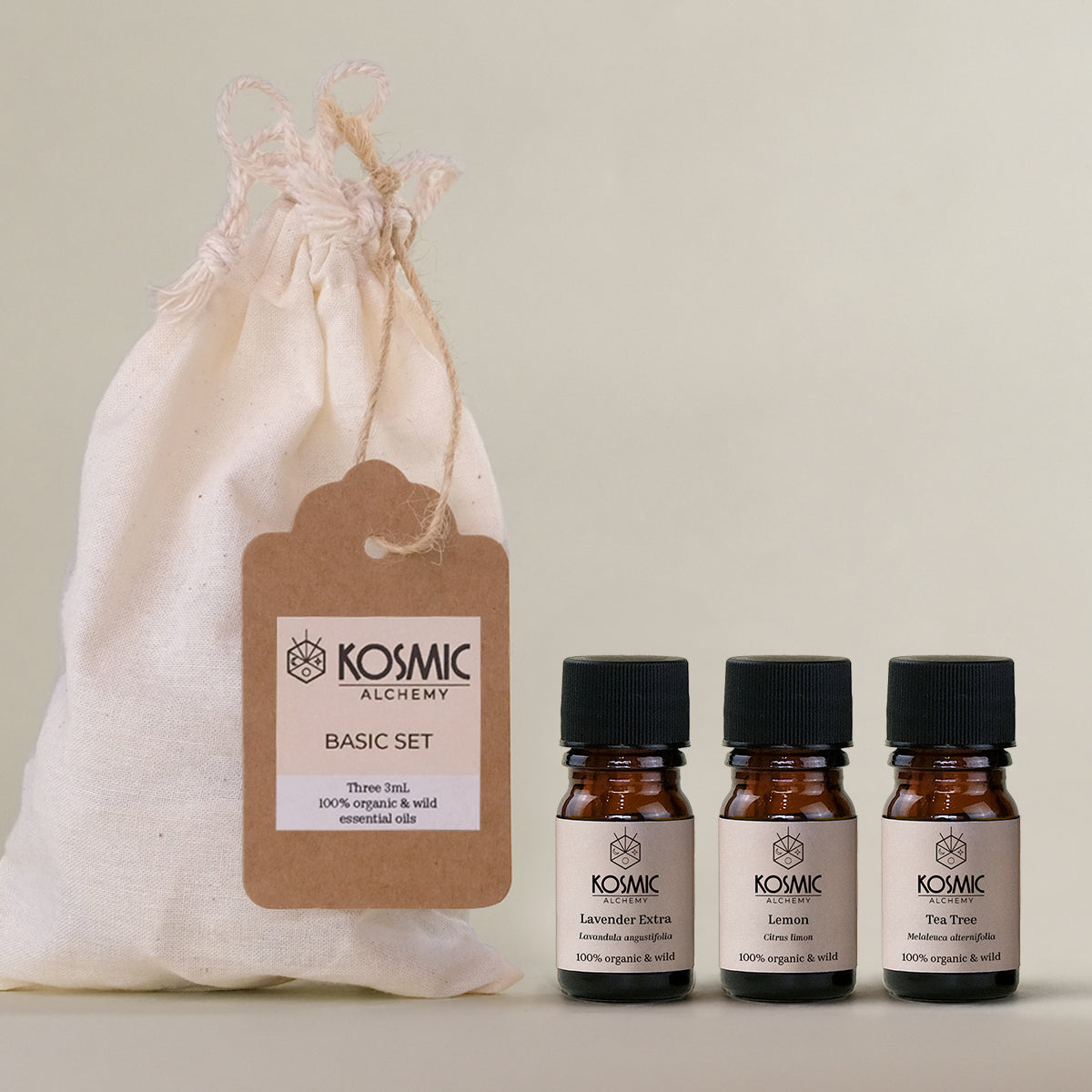 エッセンシャルオイル 3本セット: "Kosmic Alchemy essential oil 3-piece set - aromatherapy starter kit"