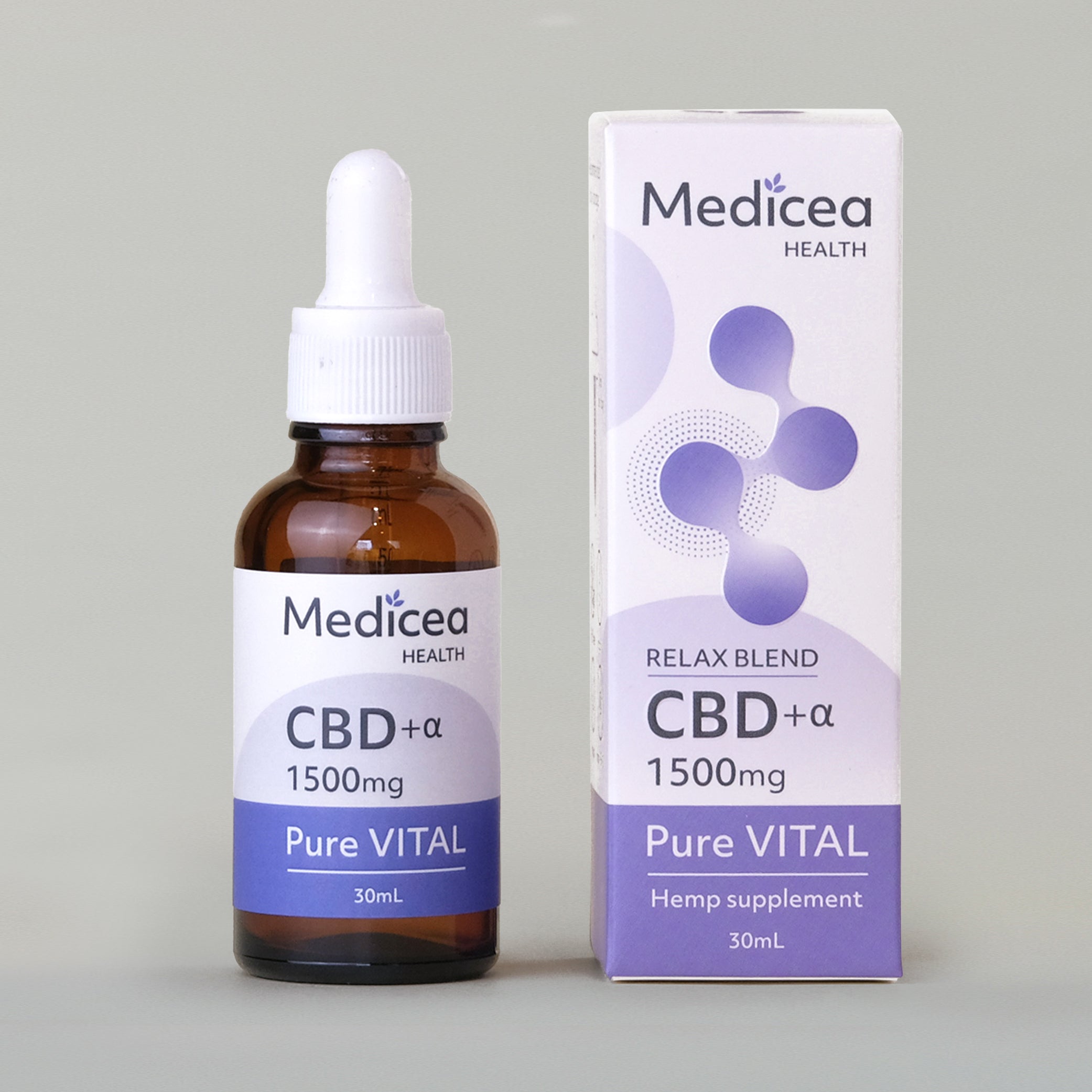Medicea ヘンプサプリメント CBD + CBN オイル - Pure Vital 1500mg - 30mL