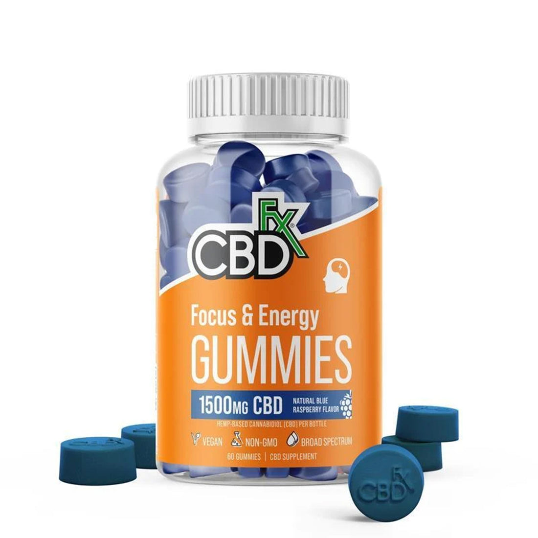 CBDfx CBDグミ（CBD1500mg/1粒25mg）フォーカス&amp;エネルギー - 60粒入り