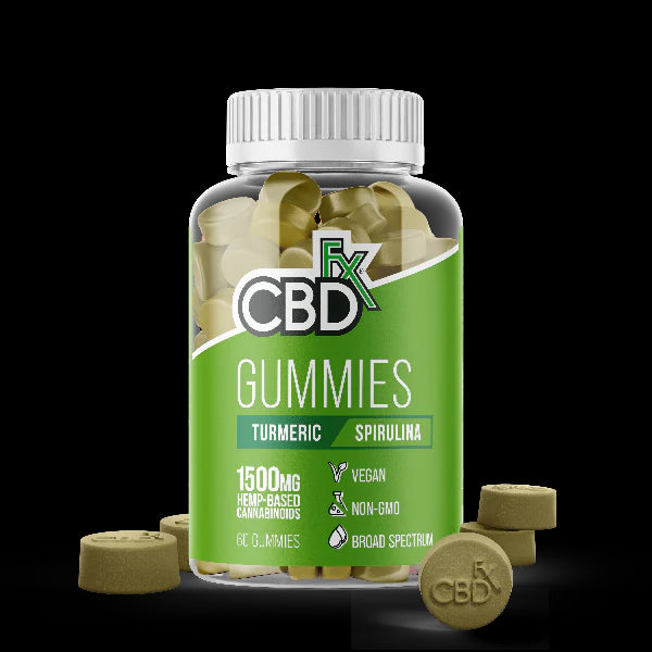 CBDfx CBDグミ（CBD1500mg/1粒25mg）ターメリックスピルリナ - 60粒入り